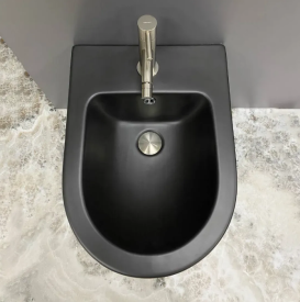 Біде підвісне VBI VULCANO 49х36 см кераміка чорний матовий VBI-020413