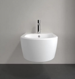 Біде підвісне Villeroy & Boch Avento 37х53 см санітарна кераміка CeramicPlus кам'яний білий 540500RW