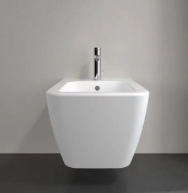 Биде подвесное Villeroy & Boch Finion 37,5х56 см санитарная керамика CeramicPlus каменный белый 446500RW