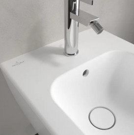 Биде подвесное Villeroy & Boch Finion 37,5х56 см санитарная керамика CeramicPlus каменный белый 446500RW