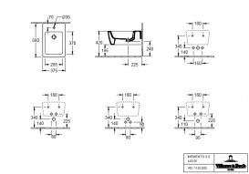 Биде подвесное Villeroy & Boch Memento 2.0 37,5х56 см санитарная керамика альпийский белый 44330001