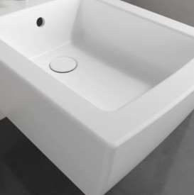 Биде подвесное Villeroy & Boch Memento 2.0 37,5х56 см санитарная керамика CeramicPlus каменный белый 443300RW