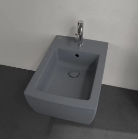 Биде подвесное Villeroy & Boch Memento 2.0 37,5х56 см санитарная керамика CeramicPlus графит 443300I4