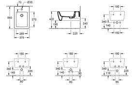 Биде подвесное Villeroy & Boch Memento 2.0 37,5х56 см санитарная керамика CeramicPlus графит 443300I4