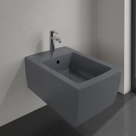 Біде підвісне Villeroy & Boch Memento 2.0 37,5х56 см санітарна кераміка CeramicPlus графіт 443300I4