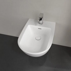 Биде подвесное Villeroy & Boch Subway 3.0 37,5х56 см санитарная керамика CeramicPlus альпийский белый 447000R1