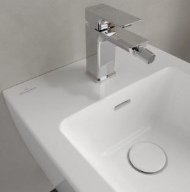 Биде подвесное Villeroy & Boch Subway 3.0 37,5х56 см санитарная керамика CeramicPlus альпийский белый 447000R1