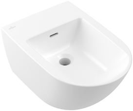 Биде подвесное Villeroy & Boch Subway 3.0 37,5х56 см санитарная керамика CeramicPlus каменный белый 447000RW