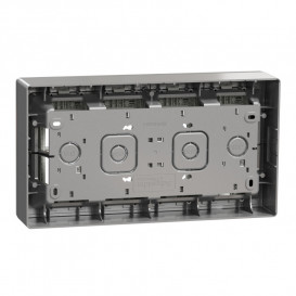 Блок відкритого монтажу Schneider Electric Unica New Unica System+ 4х2 пластик алюміній NU124430