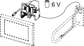 Блок панелі змиву TECE TECEplanus для унітазу харчування від батареї 6 В з кабелем 9240356