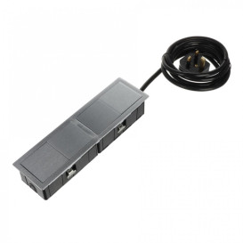 Блок розеток ASA Plastici VersaHit Combi 2x220В нержавеющая сталь 060.25F.00021