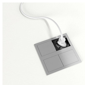 Блок розеток ASA Plastici VersaHit Dual 2x220В нержавеющая сталь 060.15F.00001