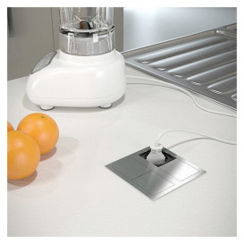 Блок розеток ASA Plastici VersaHit Dual 2x220В нержавеющая сталь 060.15F.00001