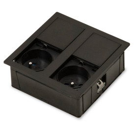 Блок розеток ASA Plastici VersaHit Dual 2x220В черный матовый 060.15F.00007