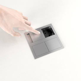 Блок розеток ASA Plastici VersaHit Dual 1x220В + 1USB 5V нержавіюча сталь 060.15F.00009