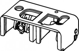 Блок керуючих важелів Tece ТЕСЕprofil для застінних бачків, що змивають 9820016
