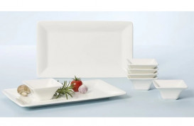 Блюдо прямоугольное Villeroy & Boch Pi Carré 24х12 см премиум фарфор белый 16-3334-2851