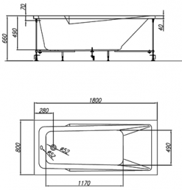 Боковая панель Kolpa-San Armida 80х66 см белый 777977