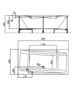 Боковая панель Kolpa-San Norma 95х66 см белый 795377