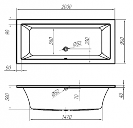 Боковая панель Kolpa-San Rapido 90х66 см белый 777960
