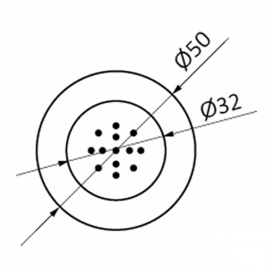 Боковой душ GRB Hidromasaje поворотный хром 058172