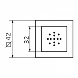Боковой душ GRB Hidromasaje поворотный хром 058177