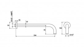 Боковой кронштейн для верхнего душа Ravak латунь черный матовый X07P571