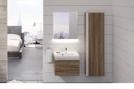 Боковой шкафчик подвесной Ravak 10° SB 450 ДСП/МДФ  темно-ореховый X000000753