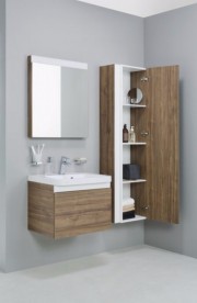 Боковой шкафчик подвесной Ravak 10° SB 450 ДСП/МДФ  темно-ореховый X000000753