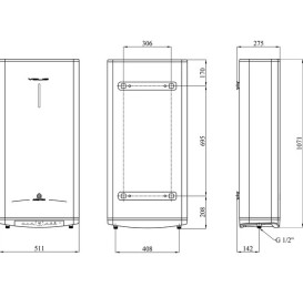 Бойлер Ariston Velis Pro 80 EU мокрый ТЭН белый 3626136