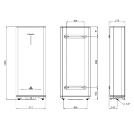Бойлер Ariston Velis Tech 100 EU мокрый ТЭН серый 3100919