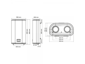 Бойлер Arti WH Flat M 50L/2 универсальный мокрый ТЭН белый 602249