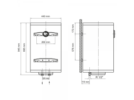 Бойлер Arti WHV Dry 100L/2 вертикальний сухий ТЕН білий 602228