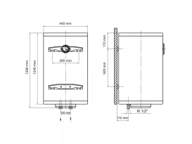 Бойлер Arti WHV Dry 150L/2 вертикальний сухий ТЕН білий 602230