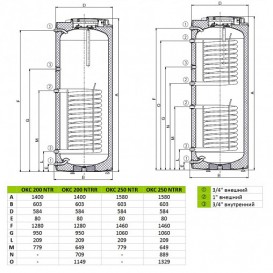 Бойлер косвенного нагрева Drazice OKC 250 NTR напольный вертикальный 110970801
