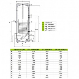 Бойлер косвенного нагрева Drazice OKC 500 NTRR/BP напольный вертикальный 121390101