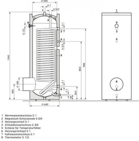 Бойлер косвенного нагрева Vaillant uniSTOR VIH RW 200 напольный белый 0020214407