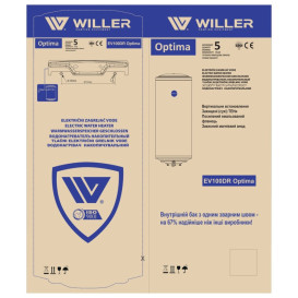 Бойлер Willer EV100DR Optima вертикальний 100 л сухий ТЕН білий 44431