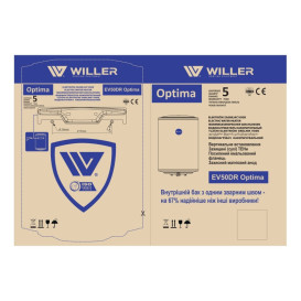 Бойлер Willer EV50DR Optima вертикальний 50 л сухий ТЕН білий 40396