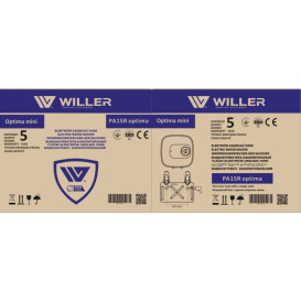 Бойлер Willer PA15R Optima Mini монтаж над мийкою 15 л мокрий ТЕН білий 44783