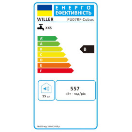 Бойлер Willer PU07RF-Cubus монтаж під мийкою для підлоги 7 л мокрий ТЕН білий 93590
