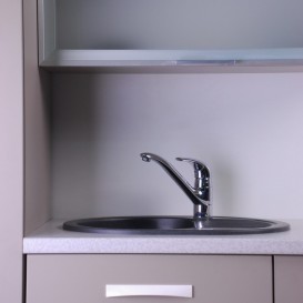 Мойка для кухни овальная Буль-Буль Yuta оборачиваемая врезная Магранит светло-черный 102060004