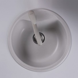 Мийка для кухні кругла Буль-Буль Texas врізна Маграніт білий 101050001