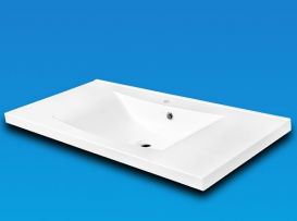 Раковина для ванной на тумбу умывальник-столешница Буль-Буль коллекция Lucia белая 1310101