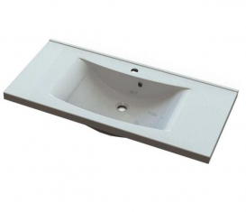 Раковина для ванной на тумбу умывальник-столешница Буль-Буль коллекция Lucia белая 1310101