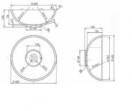 Раковина для ванной накладная Буль-Буль коллекция Mona белая 0304101