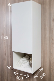 Пенал подвесной Буль-Буль Tristan 400х350х1140 белый 30412012200