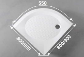 Душовий піддон Буль-Буль Altair 900х900 мм литий мармур білий 60095501