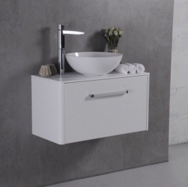 Тумба подвесная Буль-Буль Fiji 792x395x420 с раковиной Mona искусственный камень белый 10808012200