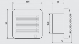 Бытовой вентилятор Soler&Palau EDM-100 S осевой белый 5211450100